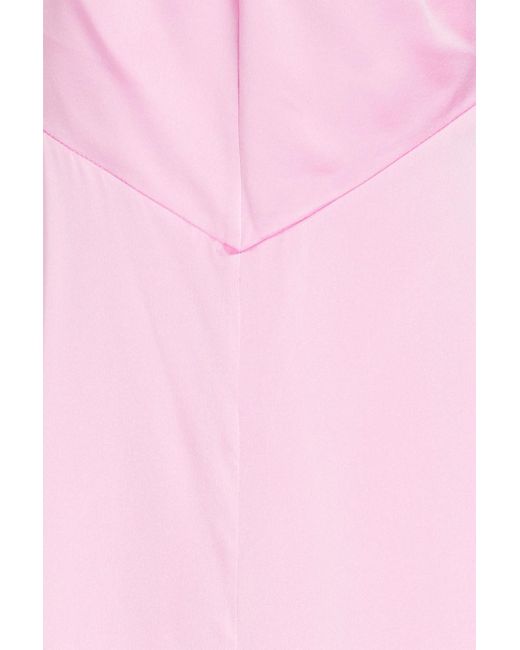 Roksanda Pink Draped Twisted Silk-satin Crepe Gown