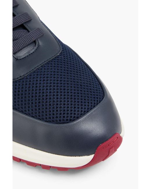Bally Blue Daryn Mesh And Leather Sneakers for men