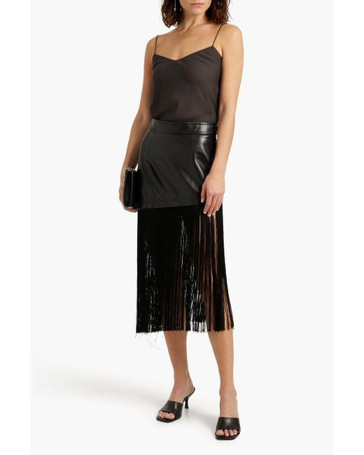 Nili Lotan Black Isabella Silk Crepe De Chine Camisole