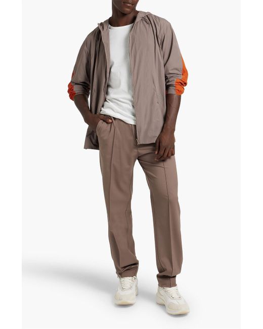 Y-3 Brown Two-tone Shell Hooded Jacket for men