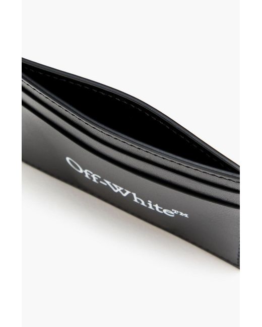 Off-White c/o Virgil Abloh Black Printed Leather Cardholder for men