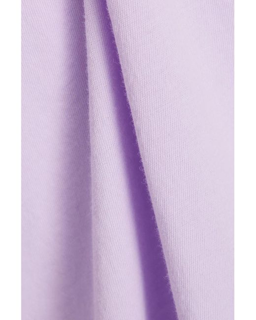 FRAME Purple Le Mid Rise V Pima Cotton-jersey T-shirt