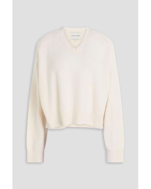 Loulou de Saison White Anzor Cashmere Sweater