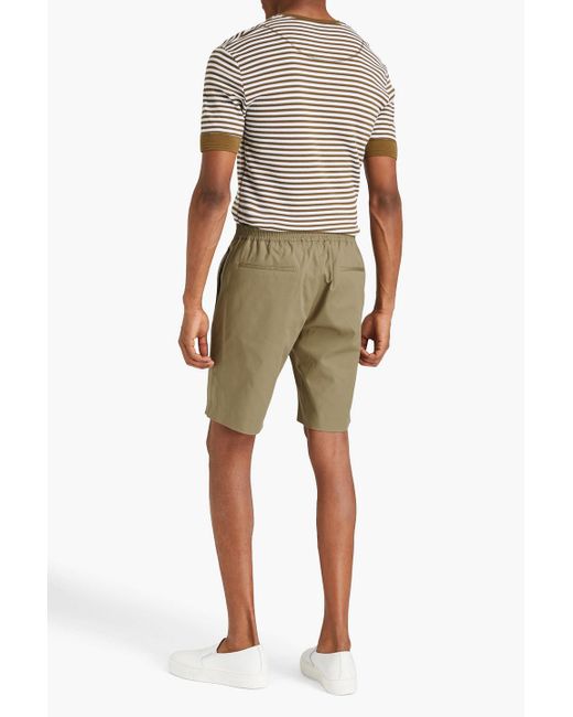 Sandro Sigma shorts aus twill aus einer baumwollmischung in Natural für Herren