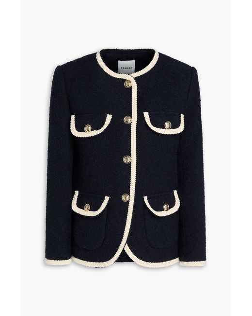 Sandro Blue Bouclé-tweed Jacket