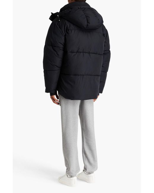 Sandro Black Quilted Shell Hooded Jacket for men