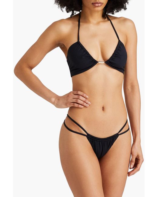 Melissa Odabash Black Luxor Low-rise Bikini Briefs