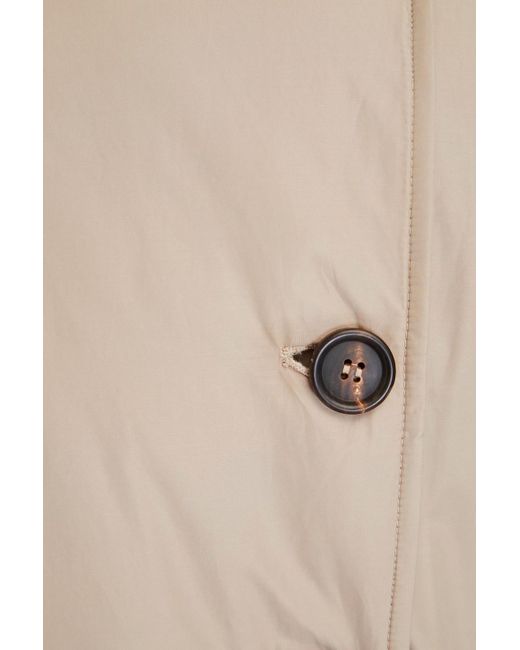 Brunello Cucinelli Natural Double-breasted Bead-embellished Shell Jacket