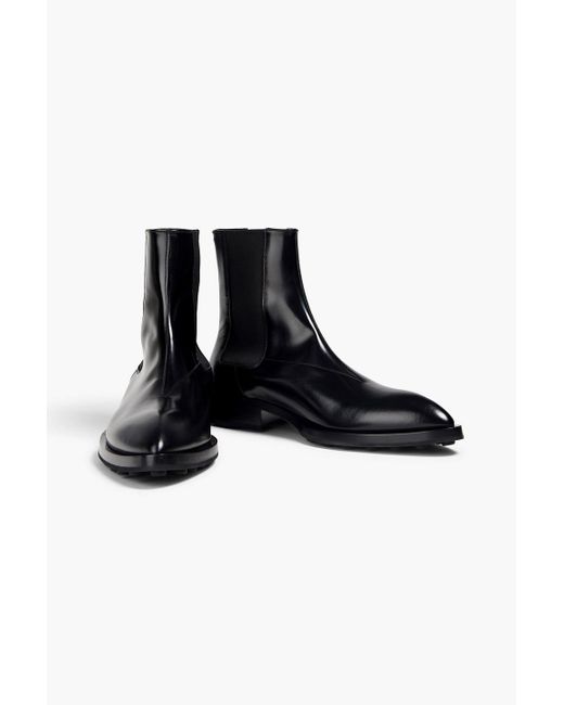 Jil Sander Black Polished-leather Chelsea Boots for men
