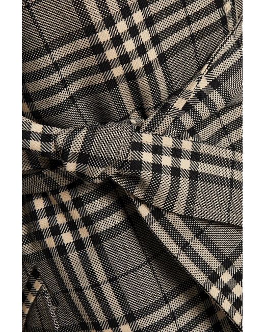 Rag & Bone Black Harris Prince Of Wales Checked Woven Trench Coat