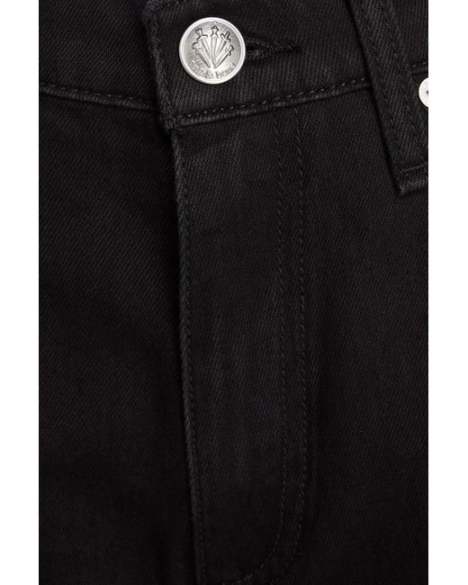 Rag & Bone Black Sofie High-rise Wide-leg Jeans
