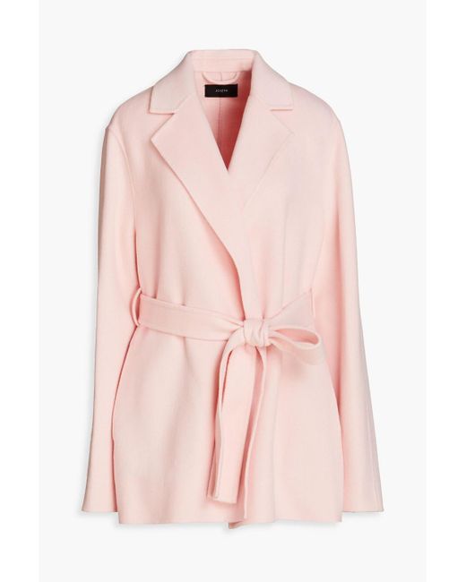 Joseph Pink Cenda Wool And Cashmere-blend Coat