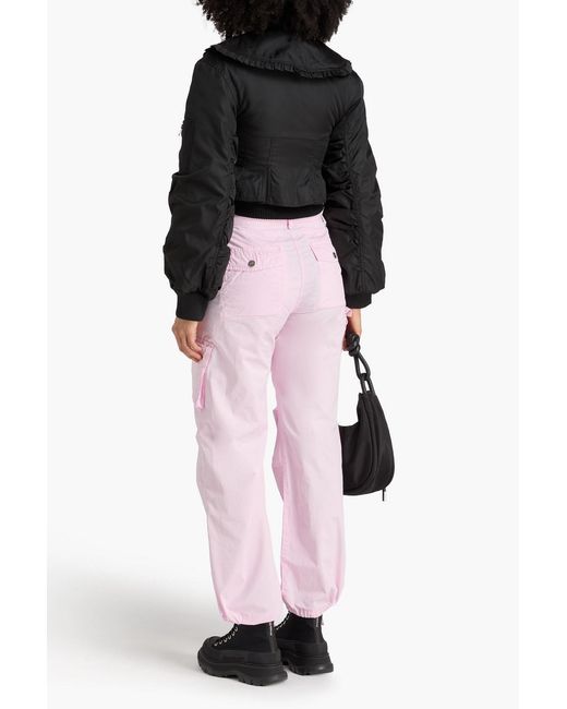 Ganni Black Cropped Shell Jacket