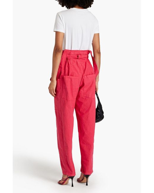 Isabel Marant Ekla Linen-blend Ripstop Tapered Pants