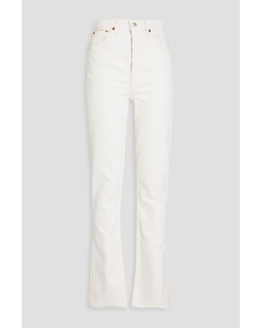RE/DONE 70s High-rise Bootcut Jeans in White | Lyst Canada