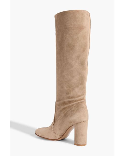 Gianvito Rossi Brown Glen 85 Suede Knee Boots