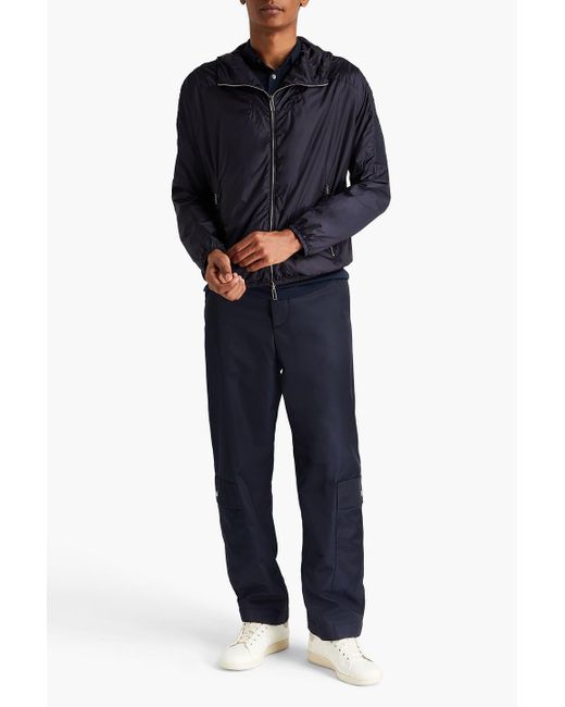Emporio Armani Blue Shell Hooded Track Jacket for men