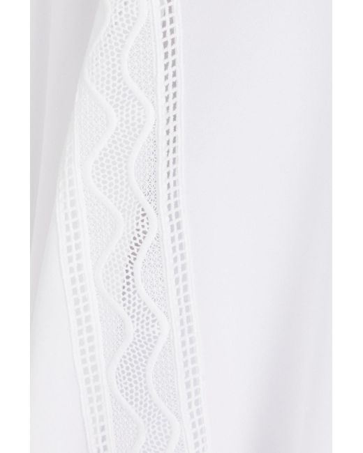 IRO White Bluse aus crêpe mit spitzenbesatz