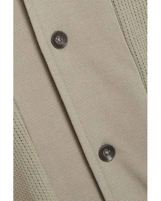 Rag & Bone Avery hemd aus baumwoll-piqué mit pointelle-strickeinsätzen in Natural für Herren