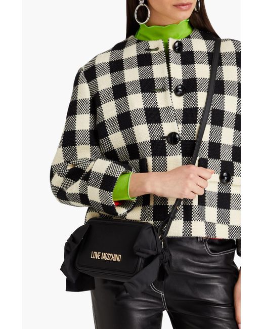 Love Moschino Black Bow-detailed Shell Cross-body Bag