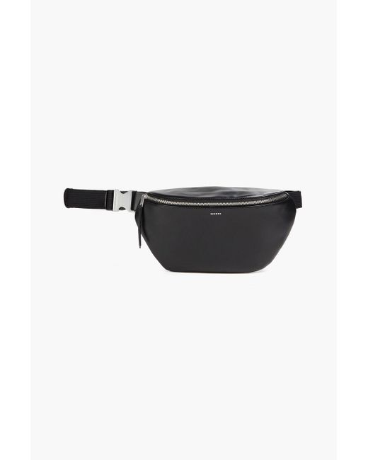 Sandro Black Leather Belt Bag for men