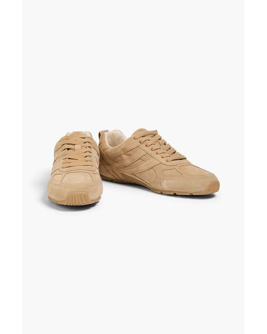 Vince White Mojave Suede Sneakers