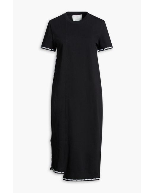 3.1 Phillip Lim Black Eyelet-Embellished Cotton-Jersey Dress
