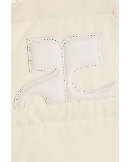 Courreges Natural Quilted Shell Down Coat