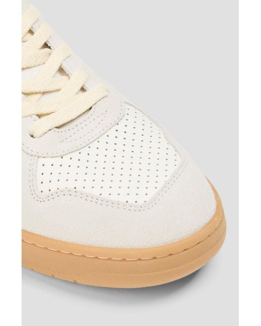 Veja White V-82 Suede And Leather Sneakers for men