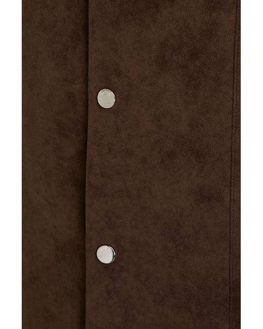 Nanushka Brown Slim-fit Faux Suede Jacket for men