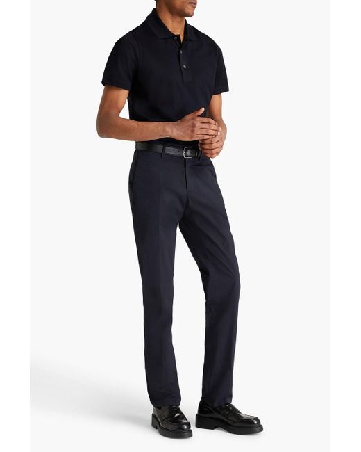 Dunhill Chinohose mit schmal zulaufendem bein aus einer baumwollmischung in Blue für Herren