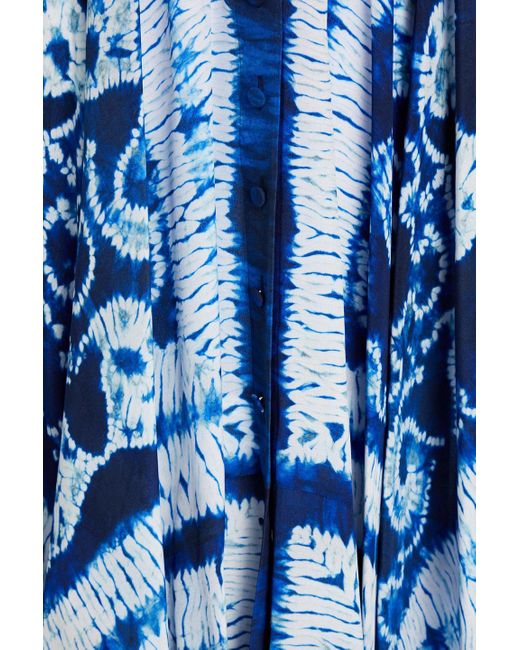 Altuzarra Blue Tie-dyed Silk-chiffon Maxi Dress