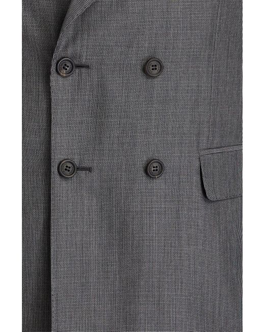 Dunhill Doppelreihiger blazer aus einer woll-maulbeerseidenmischung in Black für Herren