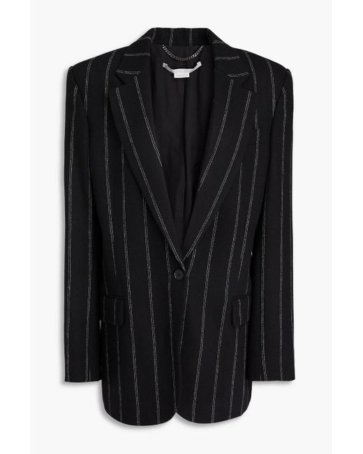 Stella McCartney Black Striped Wool-twill Blazer