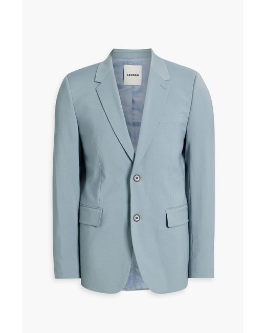 Sandro Blue Slim-fit Wool Blazer for men