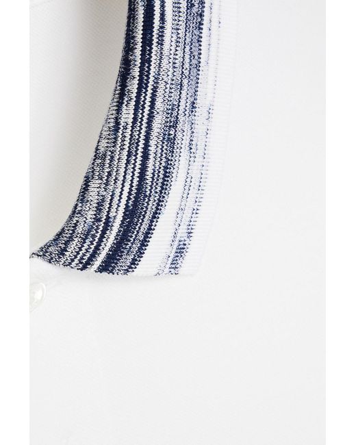 Missoni White Cotton-piqué Polo Shirt for men