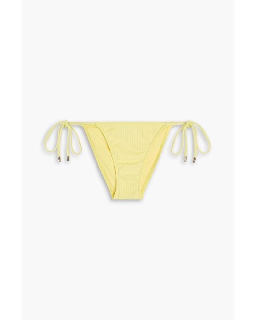 Melissa Odabash Yellow Miami Ribbed Low-Rise Bikini Briefs