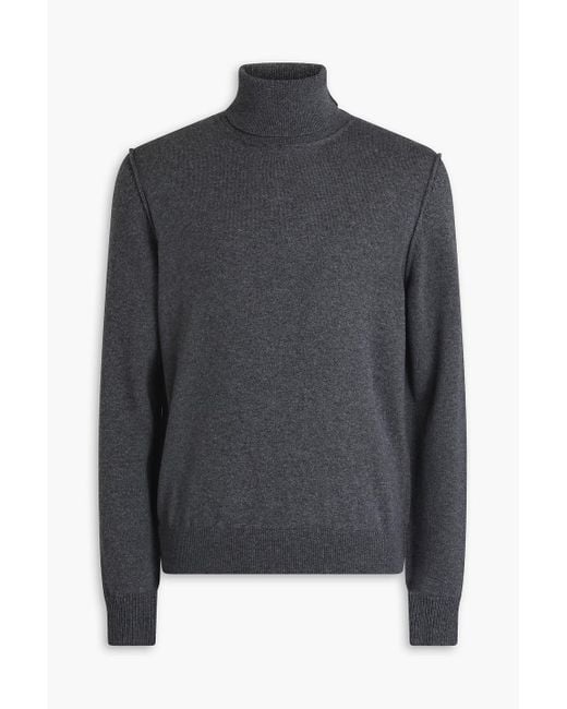 Maison Margiela Rollkragenpullover aus wolle in Gray für Herren