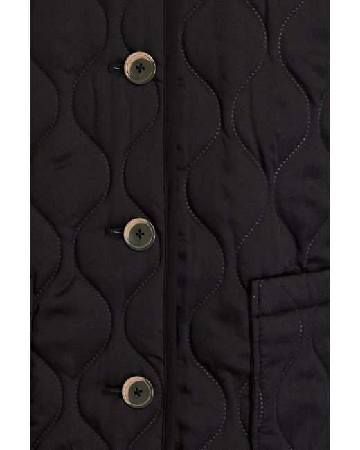 Diane von Furstenberg Black Domino Reversible Quilted Shell Jacket