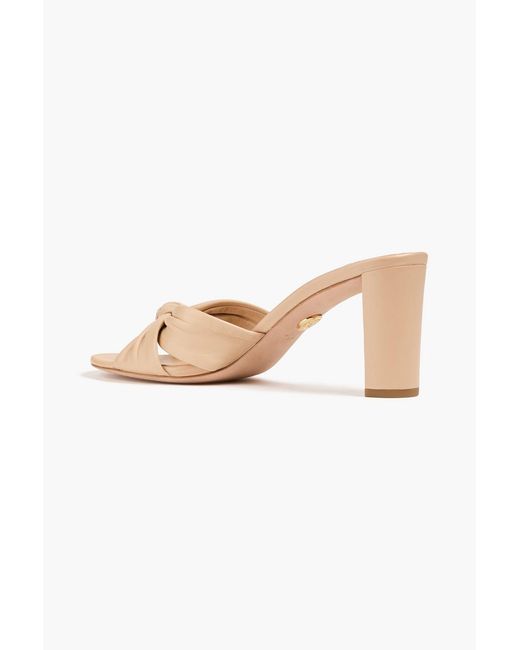 Veronica Beard Natural Twisted Leather Mules