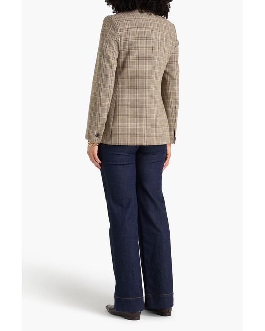 Rag & Bone Natural Evia Houndstooth Wool-blend Tweed Blazer
