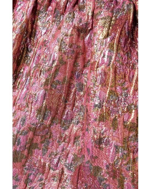 LoveShackFancy Acelin Strapless Gathered Brocade Mini Dress | Lyst Australia