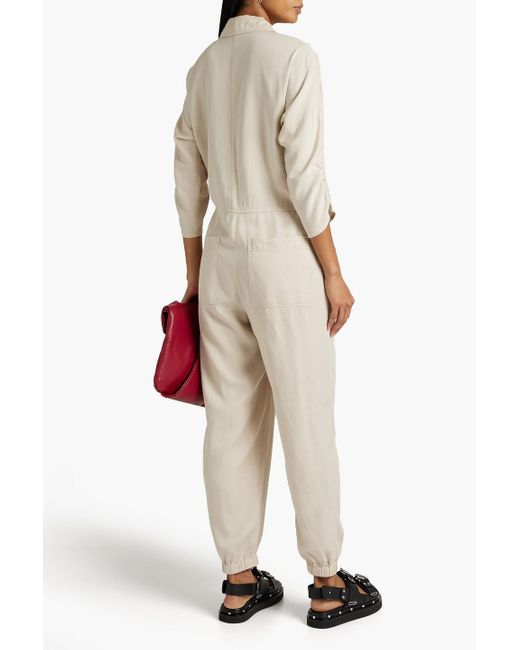 ATM Natural Lyocell-blend Twill Jumpsuit