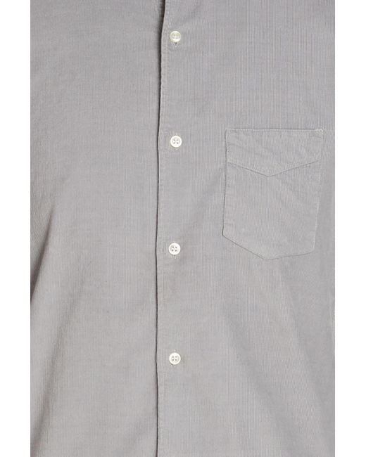 Officine Generale Gray Benoit Slim-fit Cotton-corduroy Shirt for men