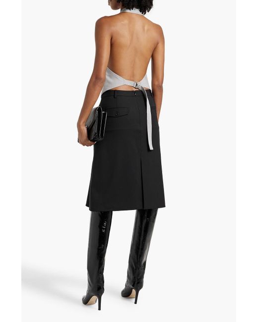 Theory Black Wool-blend Skirt