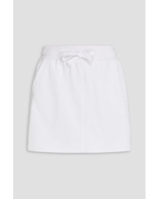 RED Valentino White French Cotton-terry Mini Skirt
