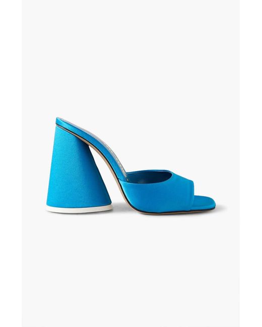 The Attico Blue Luz Satin Mules