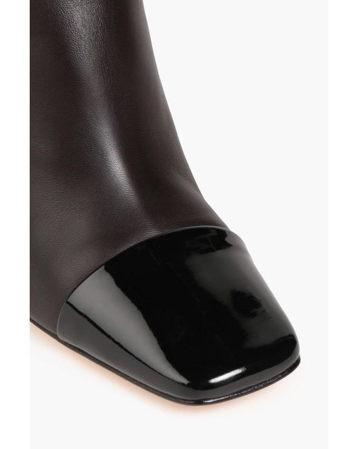 Gianvito Rossi Black Logan Smooth And Patent-leather Ankle Boots