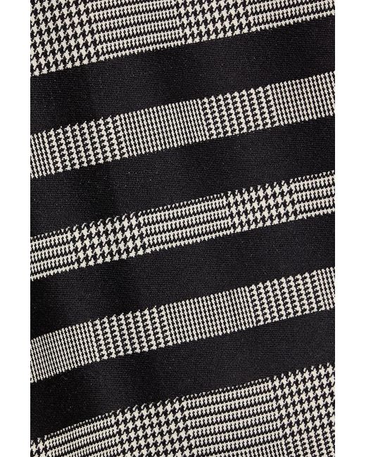 Thom Browne Gray Striped Prince Of Wales Checked Wool-Tweed Pants for men