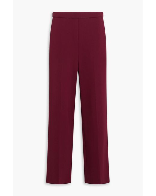 Theory Red Crepe Wide-Leg Pants